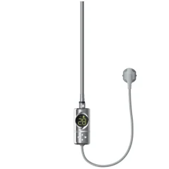 Elektrischer Badheizkörper mit Heizstab 1200W 500x1200 mm Chrome gebogen mit Seitenanschluss LuxeBath