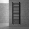 Elektrischer Badheizkörper mit Heizstab 1200W 500x1500 mm Anthrazit gerade mit Seitenanschluss & Thermostat Digitalanzeige LuxeBath