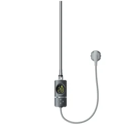 Elektrischer Badheizkörper mit Heizstab 300W 300x800 mm Anthrazit gerade mit Seitenanschluss LuxeBath