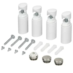 Elektrischer Badheizkörper mit Heizstab 300W 600x800 mm Weiß gebogen mit Seitenanschluss LuxeBath