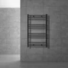 Elektrischer Badheizkörper mit Heizstab 600W 600x800 mm Weiß gerade Seitenanschluss & Thermostat Digitalanzeige LuxeBath