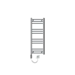 Elektrischer Badheizkörper mit Heizstab 600W 300x800 mm Chrome gerade mit Seitenanschluss LuxeBath