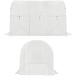 Ersatzfolie für Gewächshaus 300x200x200 cm Weiß aus PE-Gitterfolie