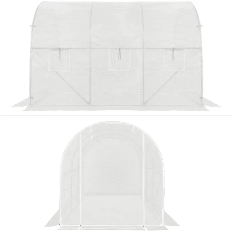 Ersatzfolie für Gewächshaus 300x200x200 cm Weiß aus PE-Gitterfolie
