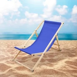 2er Set Liegestuhl klappbar Dunkelblau Holz verstellbare Rückenlehne bis 120 kg Sonnenliege Gartenliege Strandliege