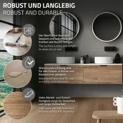 2er Set PVC Vinylboden Bodenbelag 7 Dielen 4,2mm für 1,54m² mit Klick-System Eiche Golden Hour ML-Design