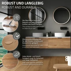 2er Set PVC Vinylboden Bodenbelag 7 Dielen 4,2mm für 1,54m² mit Klick-System Eiche Sandbar ML-Design