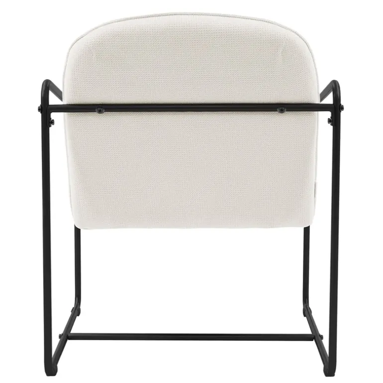 2er Set Sessel Beige mit schwarzem Stahlgestell Relaxsessel mit Arm-& Rückenlehne ML-Design