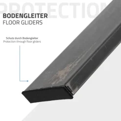 2er Set Tischbeine Bankkufen Loft 44x42 cm Industrial Profil 8x2cm Stahl U-Form ML-Design