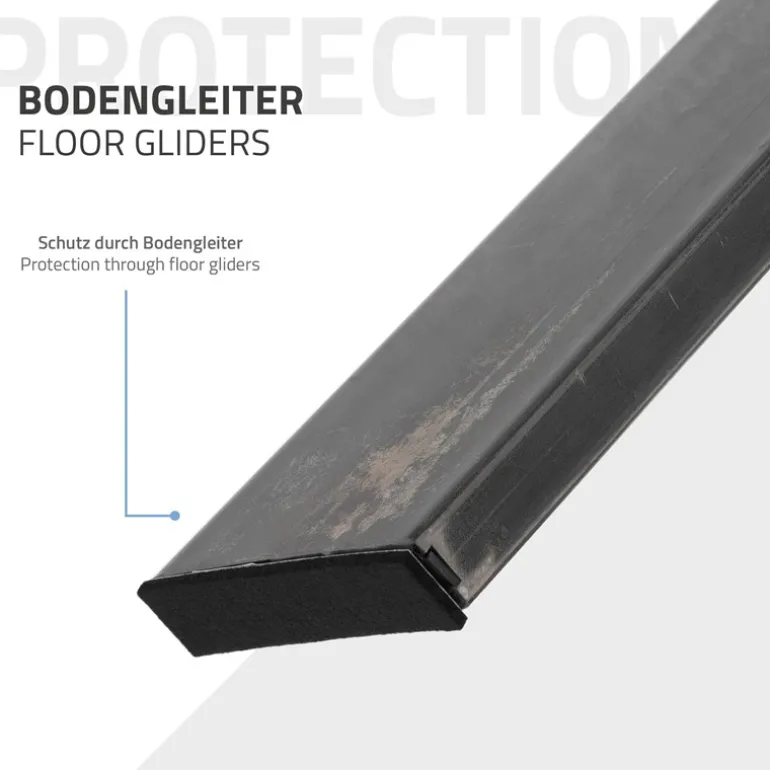 2er Set Tischbeine Bankkufen Loft 44x42 cm Industrial Profil 8x2cm Stahl U-Form ML-Design
