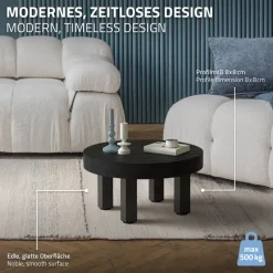 4er Set Tischbeine I-Design 30 cm Dunkelgrau Optik Industrial Stahl pulverbeschichtet eckig Profil 8x8 cm Höhenverstellbare Möbelfüße 1-4 cm ML-Design