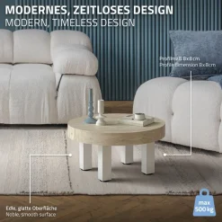 4er Set Tischbeine I-Design 30 cm Weiß glänzend aus pulverbeschichtetem Stahl eckig Profil 8x8 cm Höhenverstellbare Möbelfüße 1-4 cm ML-Design