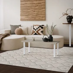 4er Set Tischbeine I-Design 42 cm Weiß glänzend aus pulverbeschichtetem Stahl eckig Vierkantprofil 4x4 cm Höhenverstellbare Möbelfüße 1-4 cm