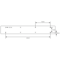 2er Set Tischbeine Loft 75x72 cm Silber Profil 8x2cm aus Edelstahl U-Form ML-Design