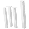 4er Set Tischbeine schräg 72 cm Weiß glänzend aus Stahl eckig Profil 8x8 cm I-Form 96° Neigung ML-Design