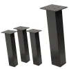 4er Set Tischbeine schräg H42 cm Dunkelgrau Optik Industrial Stahl Profil 8x8 cm I-Form 96° Neigung ML-Design