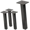 4er Set Tischbeine schräg H30 cm Industrial Optik Industrial aus pulverbeschichtetem Stahl Profil 4x4cm I-Form 96° Neigung ML-Design