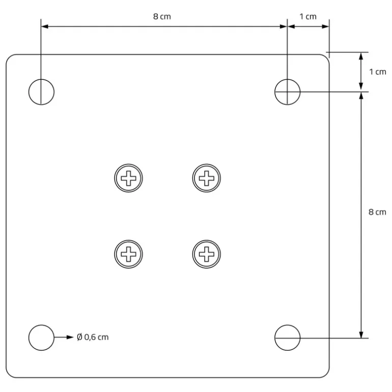 4er Set Tischbeine schräg H30 cm Schwarz glänzend aus pulverbeschichtetem Stahl eckig Profil 4x4 cm I-Form ML-Design