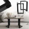 2er Set Tischkufen Bankkufen ARROW B25xH43 cm V-Form Metall Schwarz ML-Design