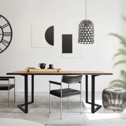 2er Set Tischkufen Bankkufen ARROW B44xH72 cm V-Form Metall Schwarz ML-Design