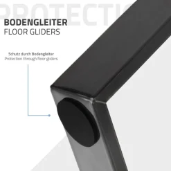 2er Set Tischkufen 80GRAD Neigung 75x72 cm Industrial Profil 8x2 cm Stahl ML-Design