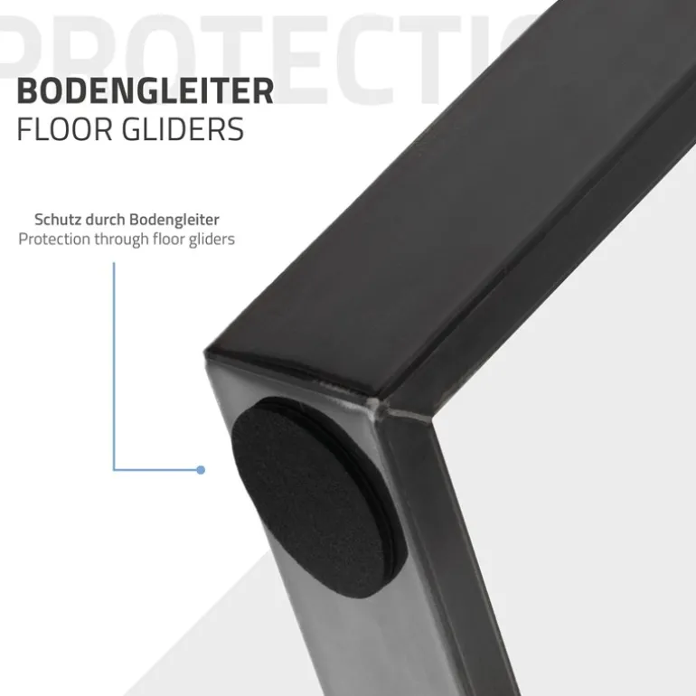 2er Set Tischkufen 80GRAD Neigung 75x72 cm Industrial Profil 8x2 cm Stahl ML-Design