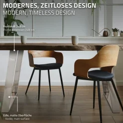 2er Set Tischkufen 80GRAD Neigung 75x72 cm Silber Profil 8x2 cm Stahl ML-Design