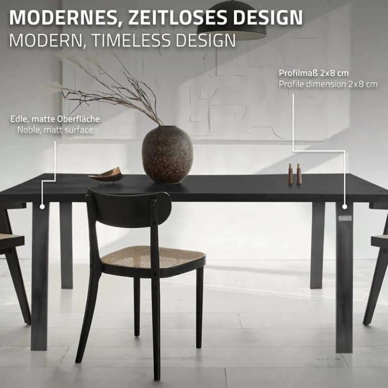 2er Set Tischkufen Loft 90x72 cm Profil 8x2 cm Stahl U-Form ML-Design