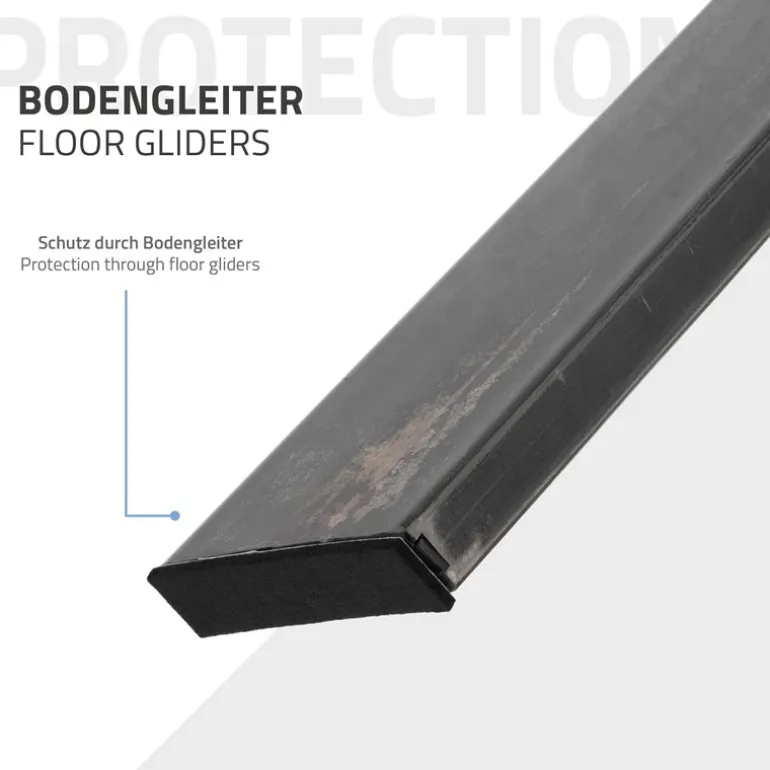 2er Set Tischkufen Loft 90x72 cm Profil 8x2 cm Stahl U-Form ML-Design