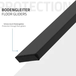 2er Set Tischkufen Loft 75x72 cm Schwarz Profil 8x2 cm aus Stahl U-Form ML-Design
