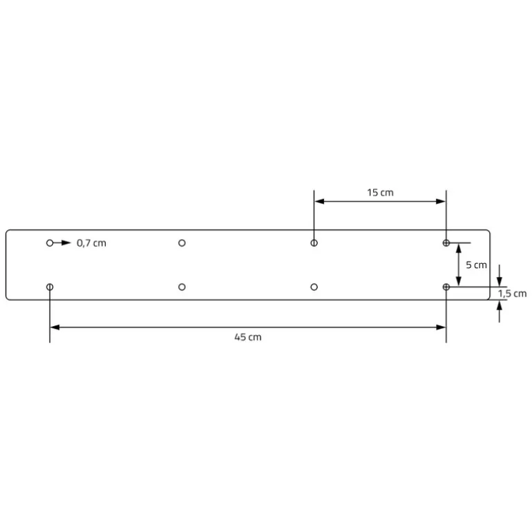 2er Set Tischkufen Loft 75x72 cm Schwarz Profil 8x2 cm aus Stahl U-Form ML-Design