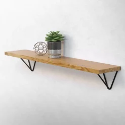 2er Set Wandkonsole Regalhalterung 2er Set 160 x 155 x 170 mm Schwarz aus Stahl ML-Design