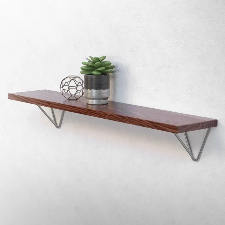 2er Set Wandkonsole Regalhalterung 2x 160 x 155 x 170 mm Grau aus Stahl ML-Design