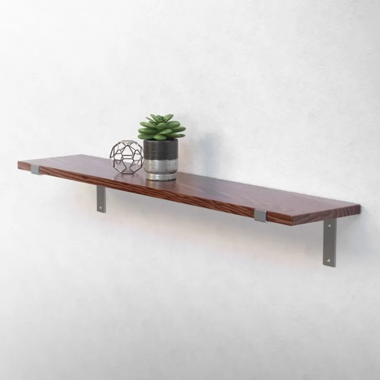 2er Set Wandkonsole Regalhalterung 2x 250 x 145 mm Grau aus Stahl ML-Design