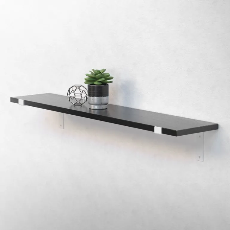 2er Set Wandkonsole Regalhalterung 2x 250 x 145 mm Weiß aus Stahl ML-Design