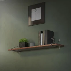 2er Set Wandkonsole Regalhalterung 2x 265 x 180 mm Grau aus Stahl ML-Design