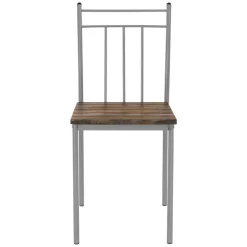 Essgruppe für 4 Personen 5-teilig mit Esstisch und 4 Stühlen Braun aus Holz ML-Design