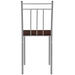 Essgruppe für 4 Personen 5-teilig mit Esstisch und 4 Stühlen Dunkelbraun aus Holz ML-Design