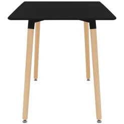 Esstisch aus Holz 120x70 cm Matt Schwarz Esszimmertisch für 4-6 Personen ML-Design