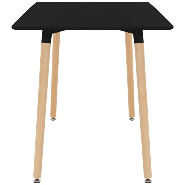 Esstisch aus Holz 120x70 cm Matt Schwarz Esszimmertisch für 4-6 Personen ML-Design