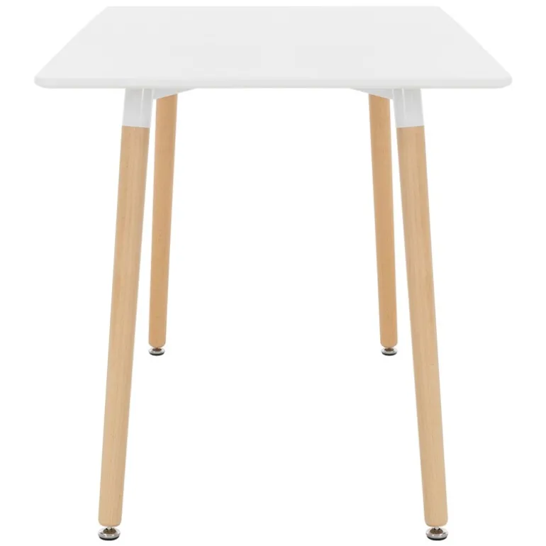 Esstisch aus Holz 120x70 cm Matt Weiß Esszimmertisch für 4-6 Personen ML-Design
