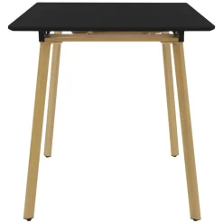Esstisch ausziehbar in Schwarz 110-140x75 cm aus Holz Esszimmertisch für 4-6 Personen ML-Design