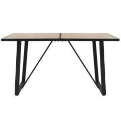 Esstisch 140x70 cm mit schwarzem Gestell für 4-6 Personen ML-Design