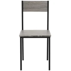 Esszimmergruppe mit Bank 4-Teilig mit Esstisch und Stühlen Eiche Grau Stahlgestell ML-Design