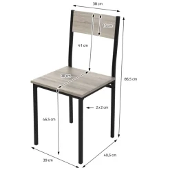 Esszimmergruppe mit Bank 4-Teilig mit Esstisch und Stühlen Sonoma Eiche Stahlgestell ML-Design