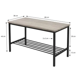 Esszimmergruppe mit Bank 4-Teilig mit Esstisch und Stühlen Sonoma Eiche Stahlgestell ML-Design