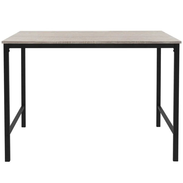 Esszimmergruppe mit 2 Bänken 3-Teilig mit Esstisch Sonoma-Eiche Stahlgestell ML-Design