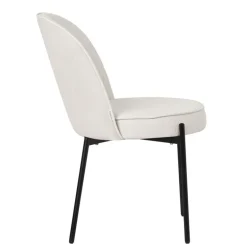 Esszimmerstühle 2er Set Beige mit Rückenlehne, Polsterstühle für Esszimmer & Küche ML-Design