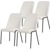Esszimmerstühle 4er Set Beige mit Rückenlehne, Polsterstühle für Esszimmer & Küche ML-Design