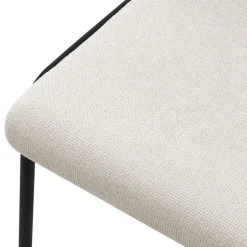 Esszimmerstühle 4er Set Beige mit Rückenlehne, Polsterstühle für Esszimmer & Küche ML-Design